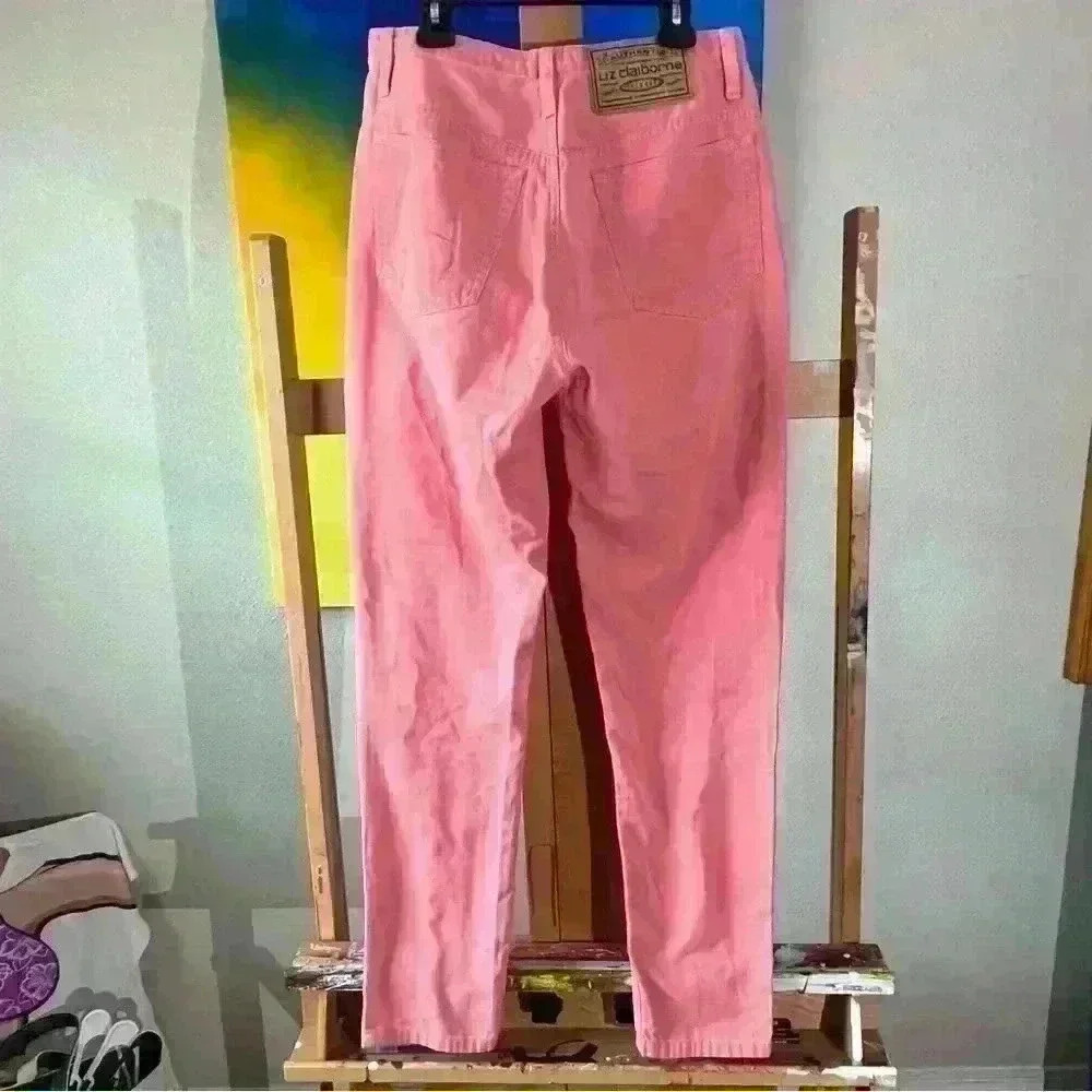 Vintage 90s Lizwear Pink Denim Jeans Pants 26” Waist